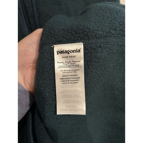 Patagonia Mens Small Green Better Sweater 1/4 Zip Pullover - Picture 5 of 8